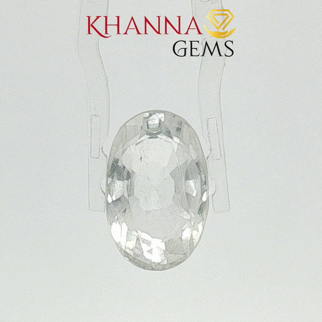 7.70/CT Natural White Topaz Stone with Govt Lab Certificate -117441