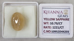 Load image into Gallery viewer, 10.79/CT Natural Yellow Sapphire With Govt Lab Certificate-10952D44203