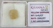5.41/CT Natural Yellow Sapphire With Govt Lab Certificate-10952D44204