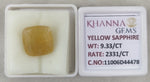 Load image into Gallery viewer, 9.33/CT Natural Yellow Sapphire With Govt Lab Certificate-11006D44478