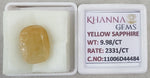 Load image into Gallery viewer, 9.98/CT Natural Yellow Sapphire With Govt Lab Certificate-11006D44484
