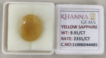 Load image into Gallery viewer, 9.91/CT Natural Yellow Sapphire With Govt Lab Certificate-11006D44485
