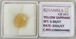 Load image into Gallery viewer, 5.59/CT Natural Yellow Sapphire With Govt Lab Certificate-11006D44488