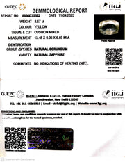 8.57/CT Natural Yellow Sapphire With Govt Lab Certificate