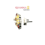 Load image into Gallery viewer, 5.70/GM Royal Yellow Topaz- Garnet Earrings - G0080
