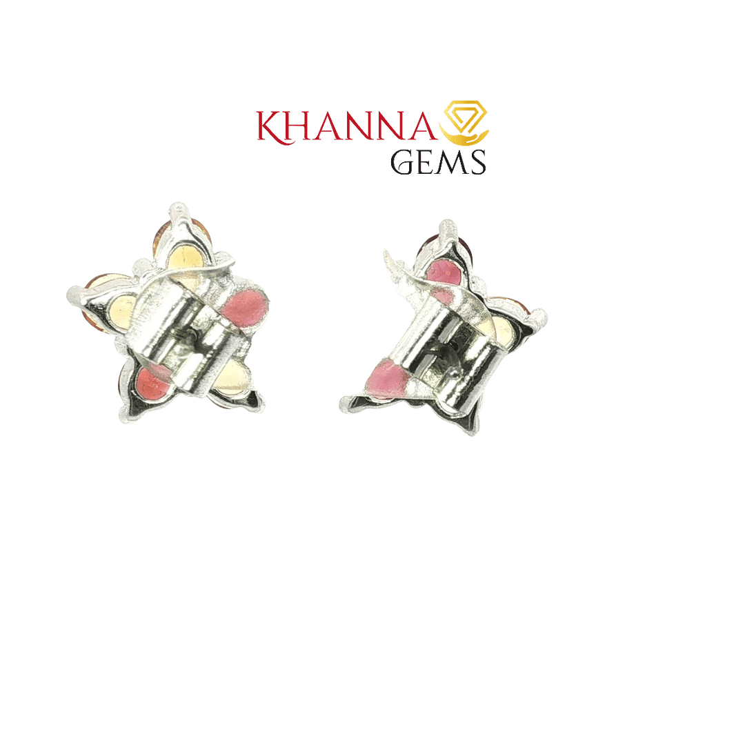 5.70/GM Royal Yellow Topaz- Garnet Earrings - G0080