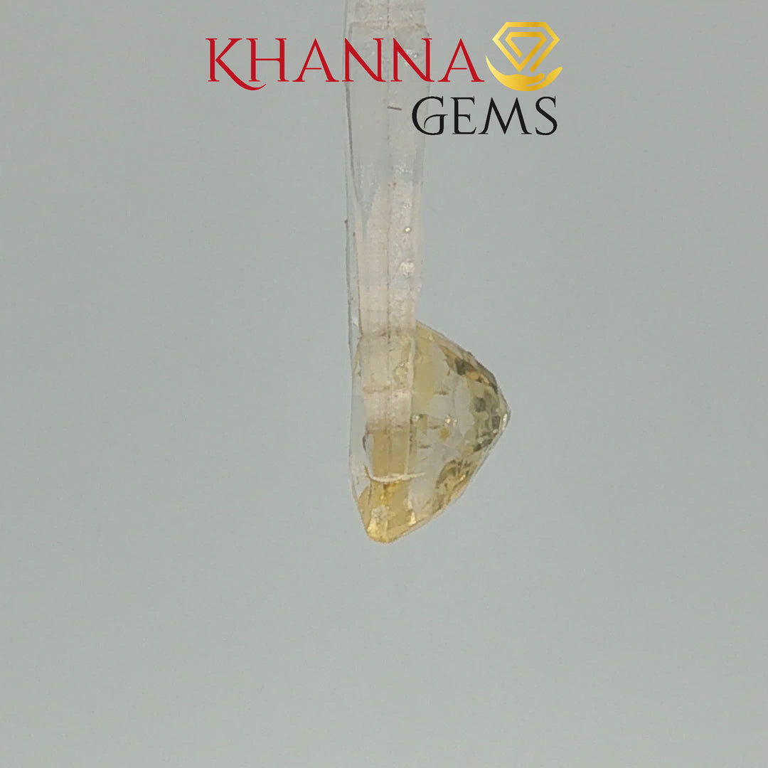 3.68/CT Natural Yellow Sapphire with Govt Lab Certificate-113391