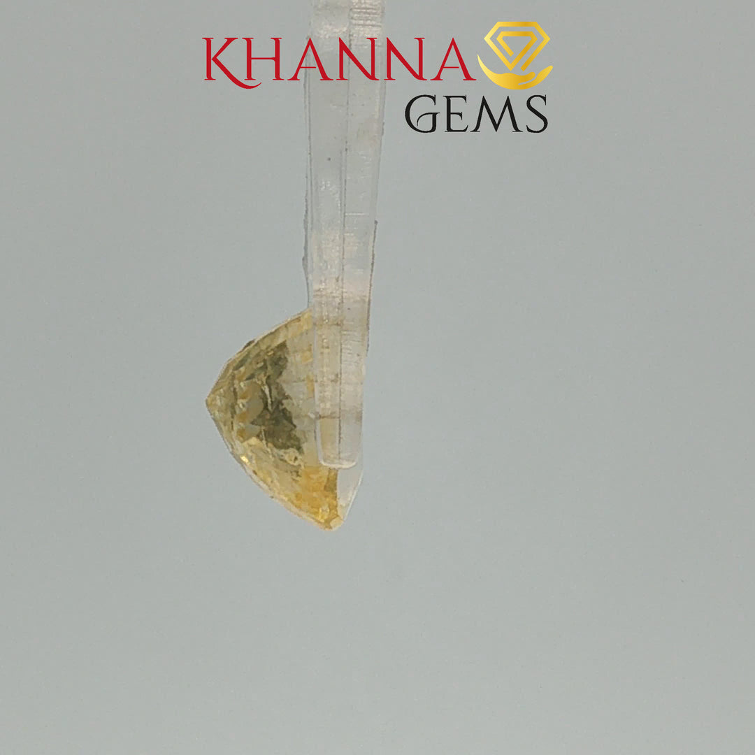 3.68/CT Natural Yellow Sapphire with Govt Lab Certificate-113391