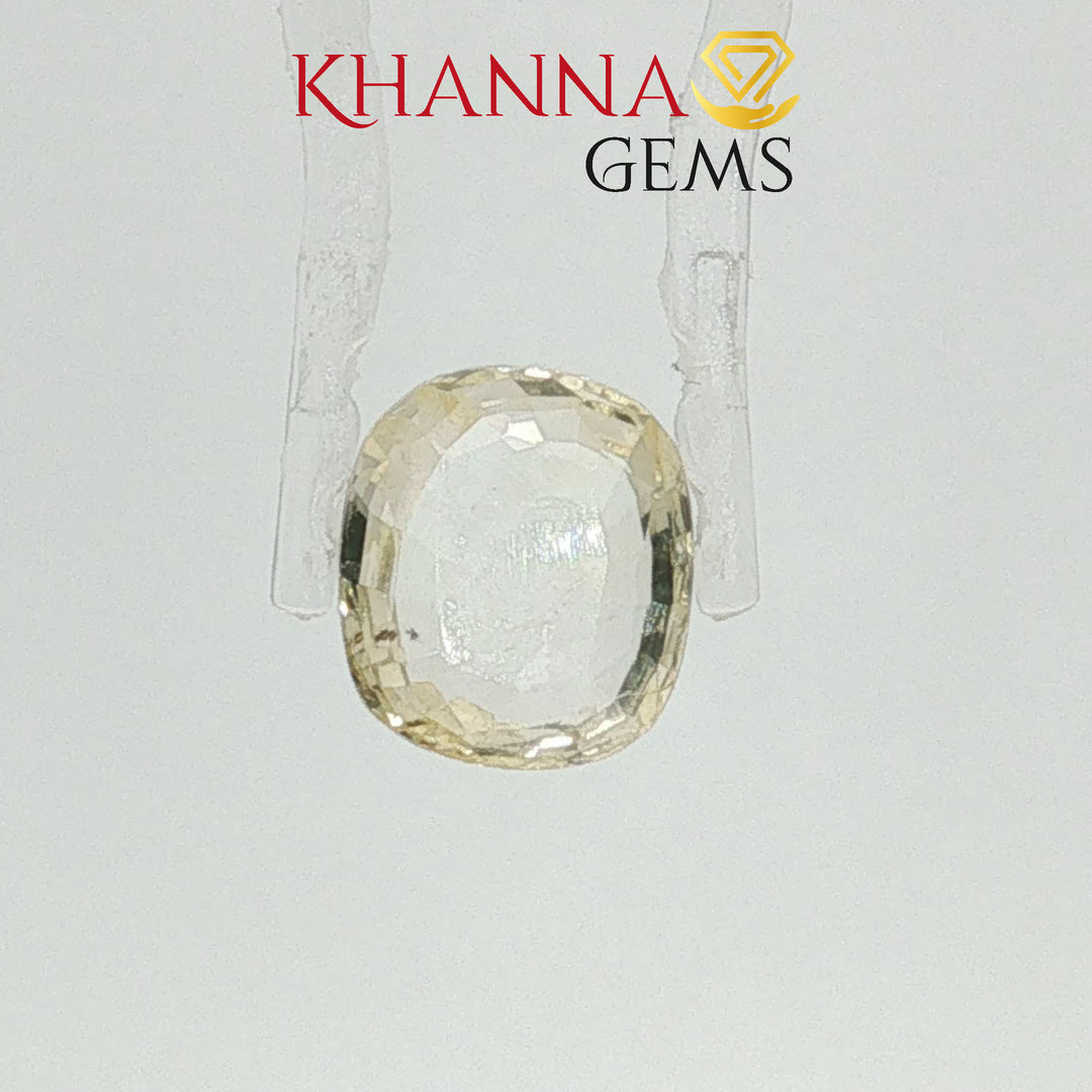 3.52/CT Natural Yellow Sapphire with Govt Lab Certificate-101557