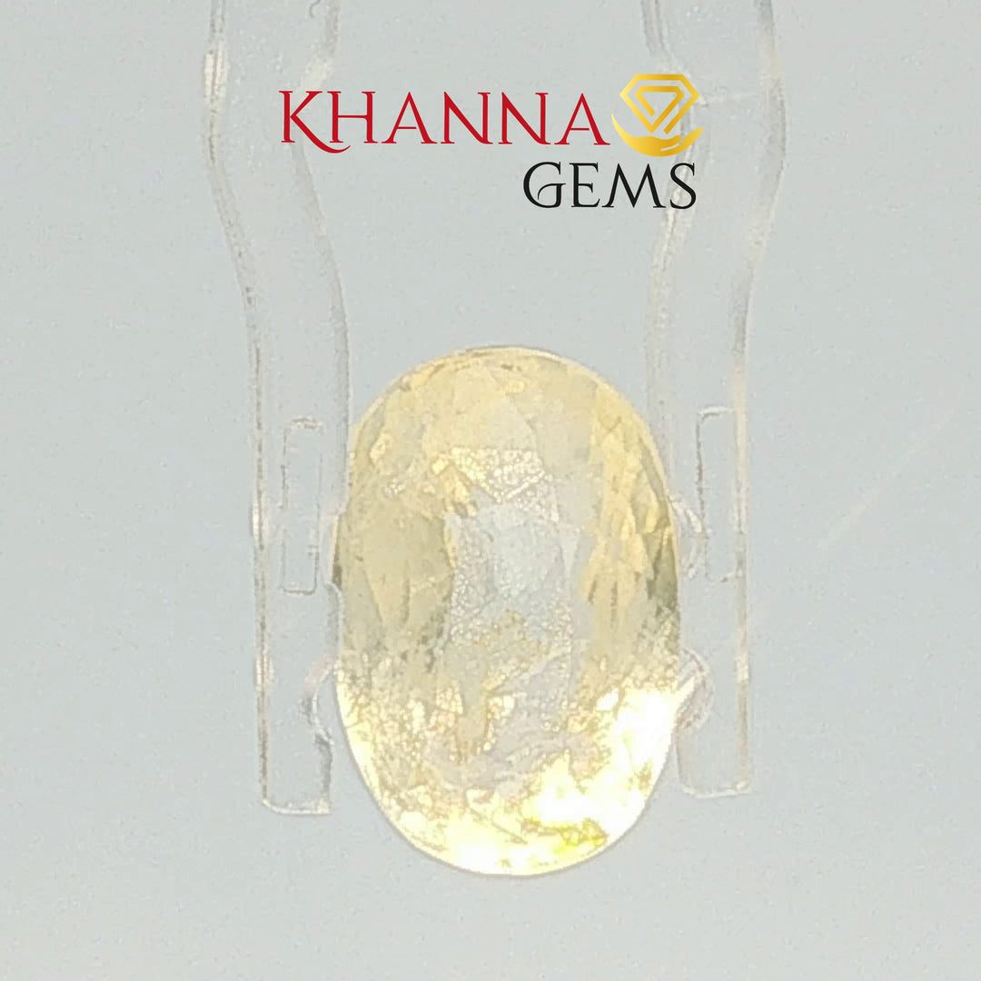 6.40/CT Natural Yellow Sapphire With Govt Lab Certificate (34410)