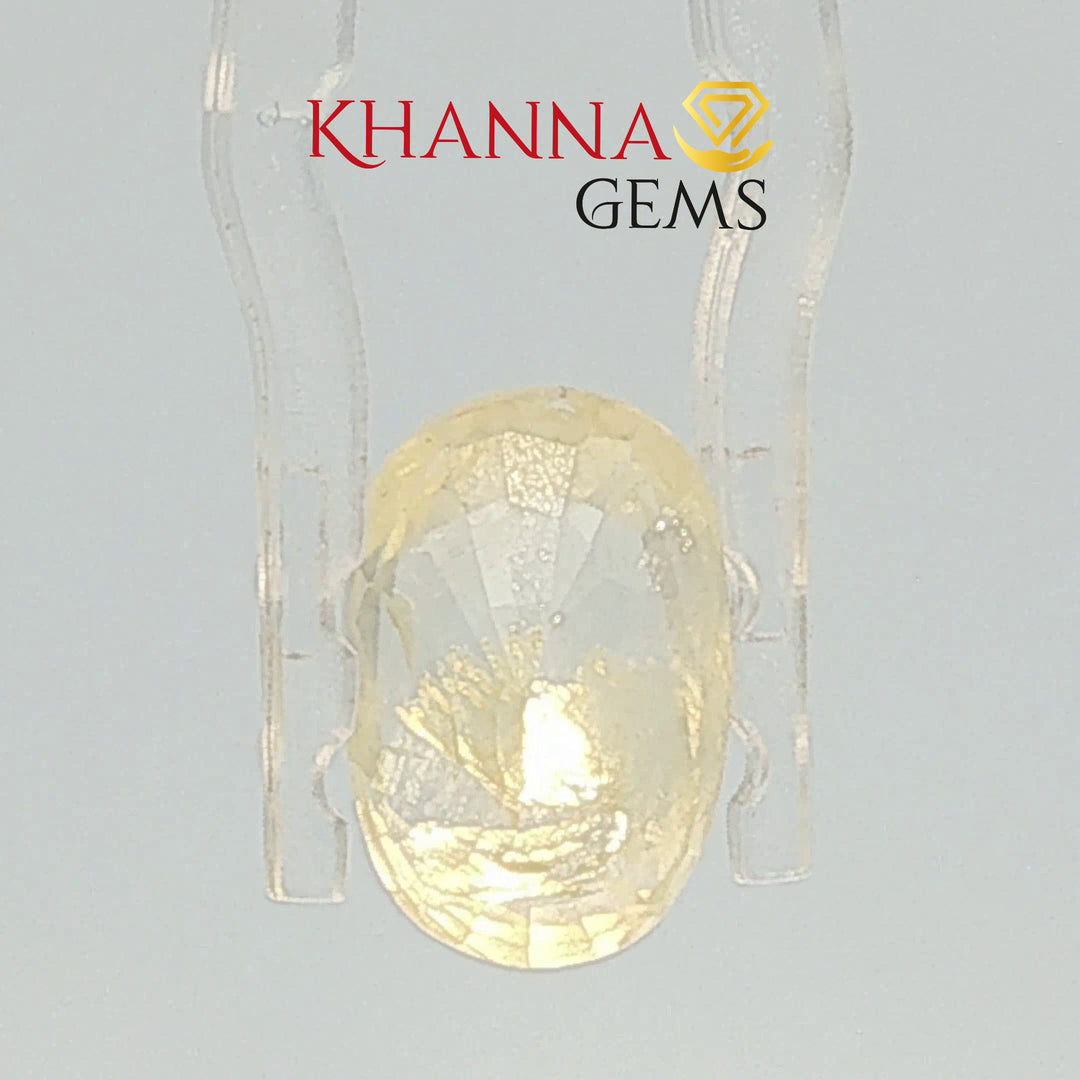 6.40/CT Natural Yellow Sapphire With Govt Lab Certificate (34410)
