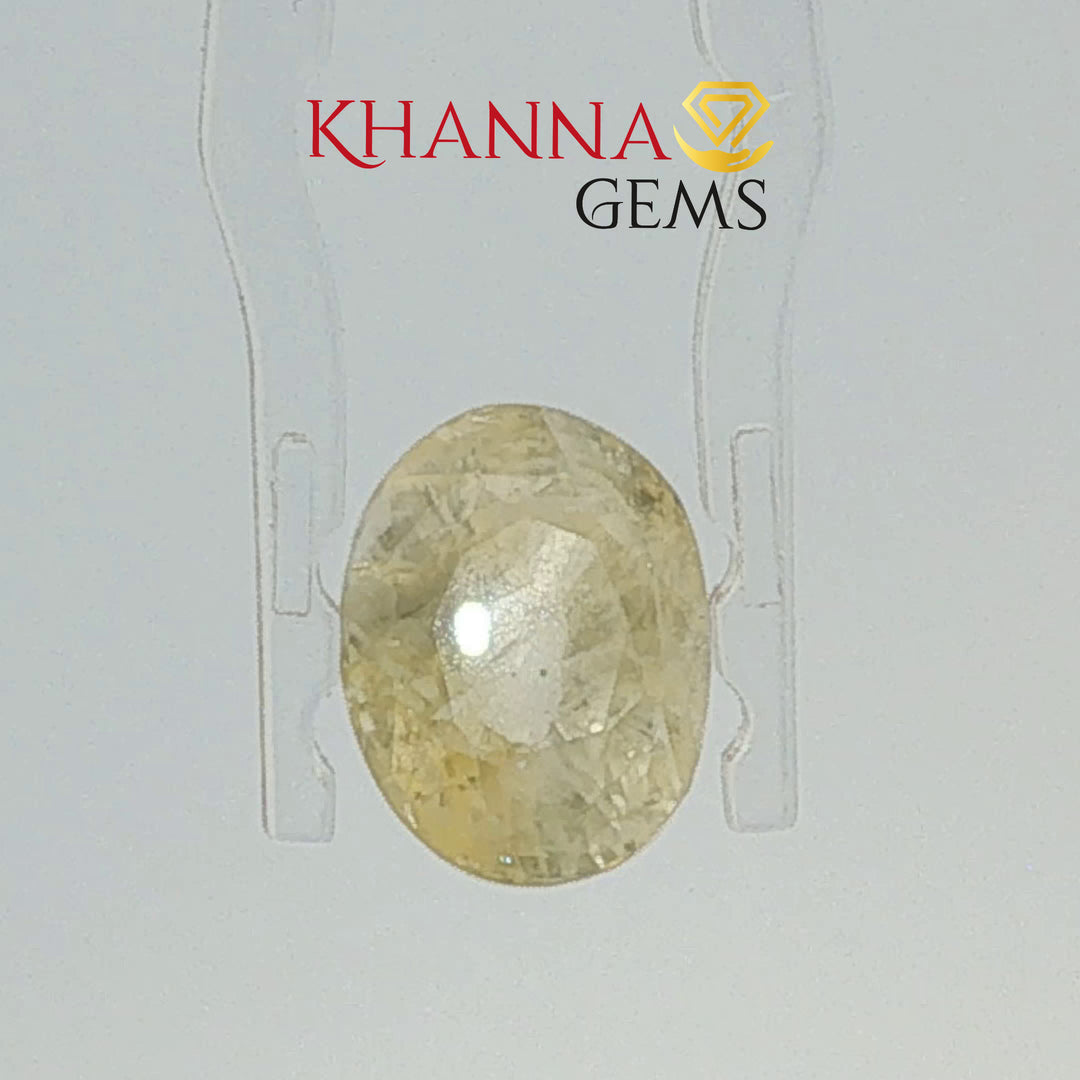 5.57/CT Natural Yellow Sapphire With Govt Lab Certificate (16650)