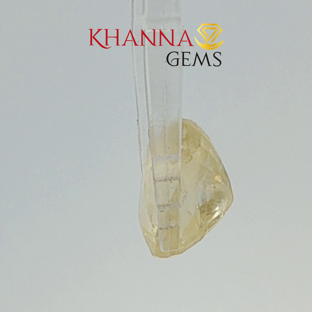 5.57/CT Natural Yellow Sapphire With Govt Lab Certificate (16650)
