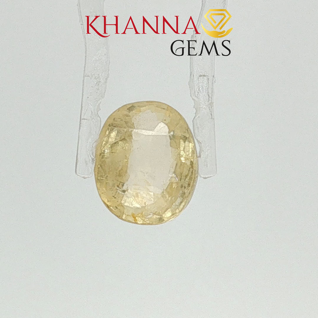 5.64/CT Natural Yellow Sapphire with Govt Lab Certificate-103077
