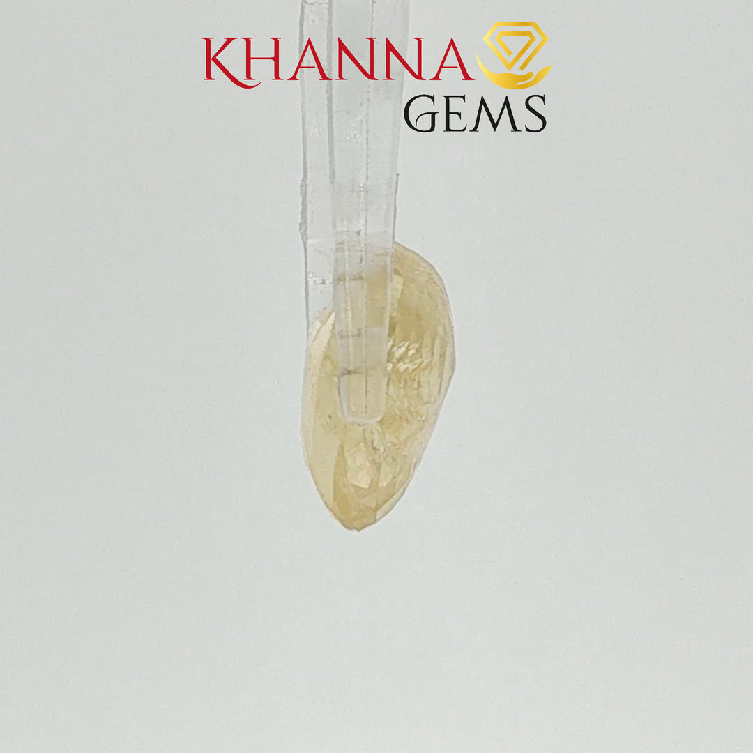 5.64/CT Natural Yellow Sapphire with Govt Lab Certificate-103077