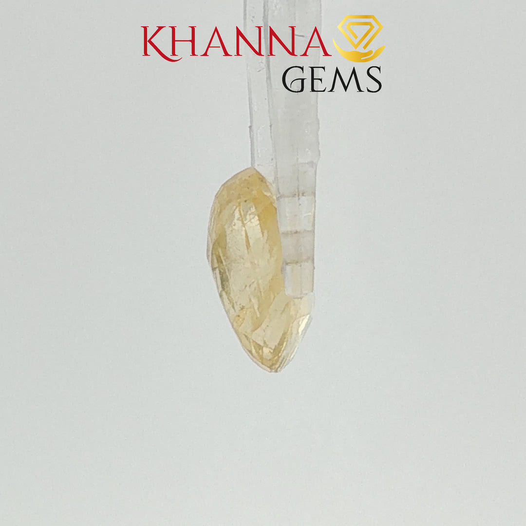 5.64/CT Natural Yellow Sapphire with Govt Lab Certificate-103077