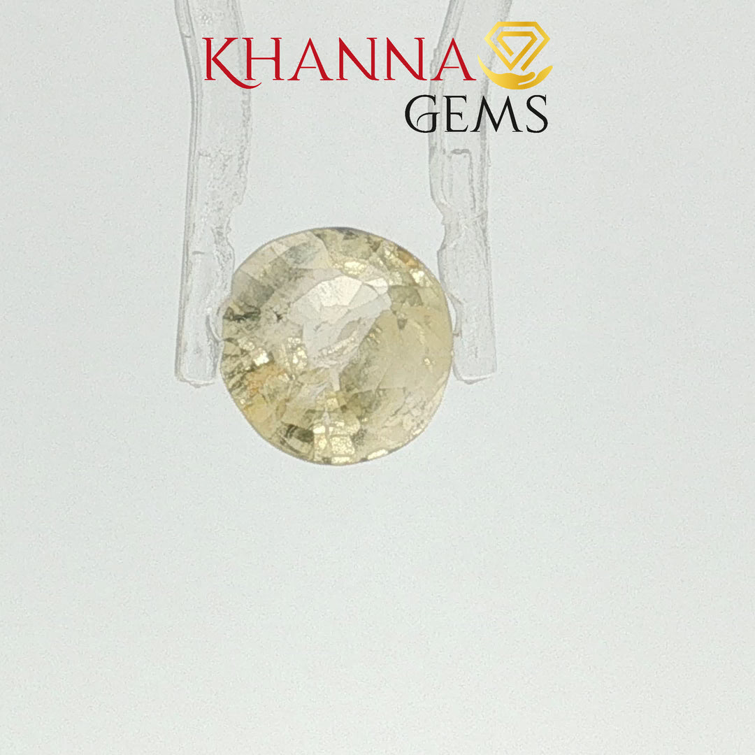4.09/CT Natural Yellow Sapphire With Govt Lab Certificate-105327