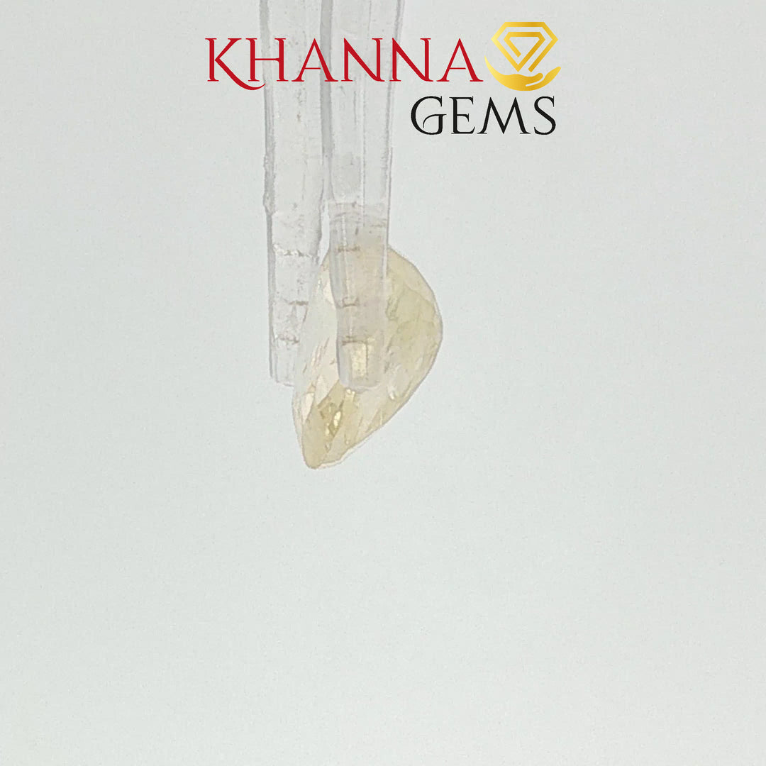 4.09/CT Natural Yellow Sapphire With Govt Lab Certificate-105327