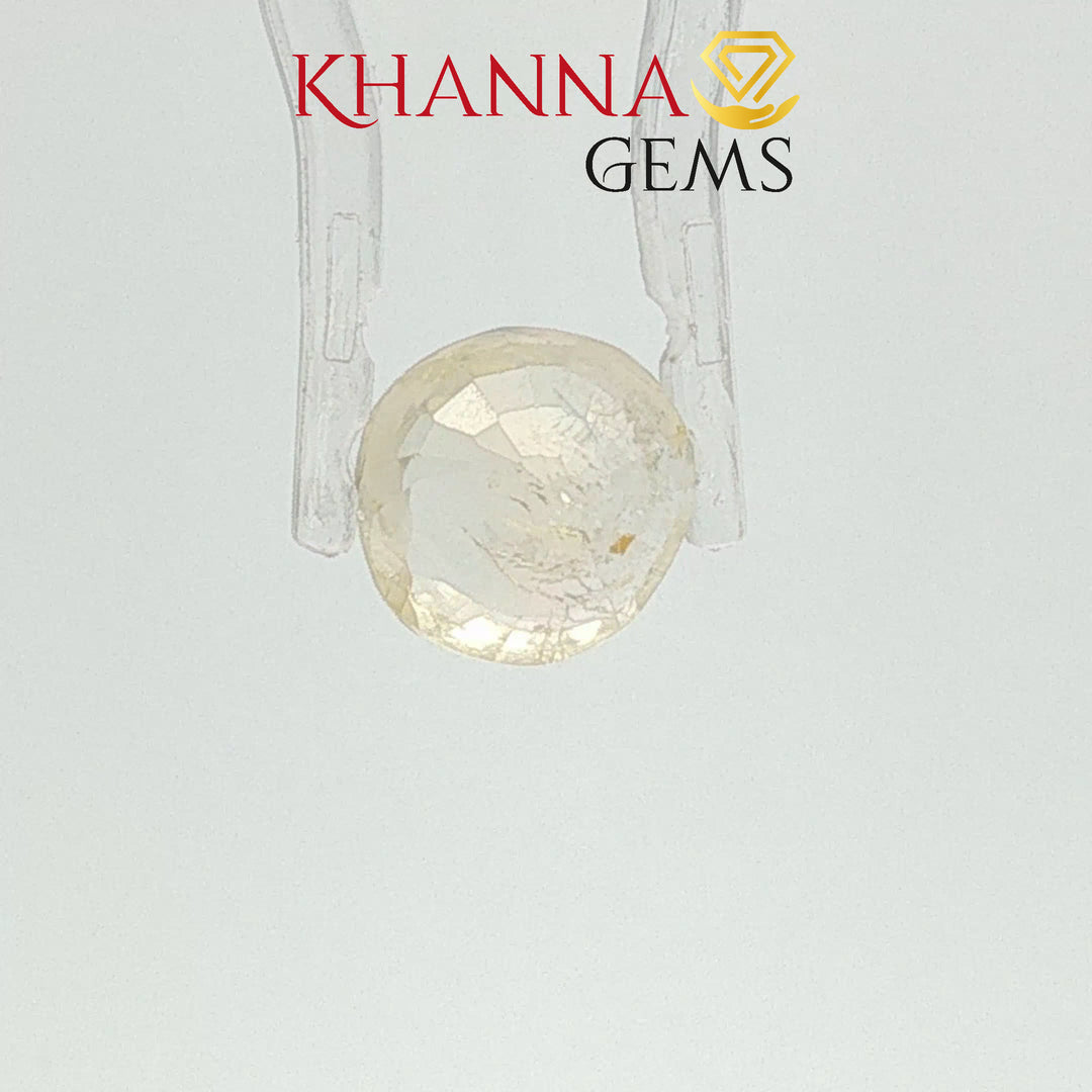 4.09/CT Natural Yellow Sapphire With Govt Lab Certificate-105327