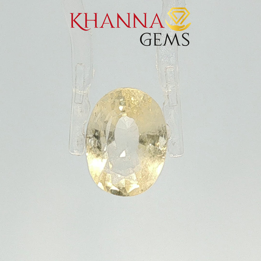 4.76/CT Natural Yellow Sapphire with Govt Lab Certificate-105330