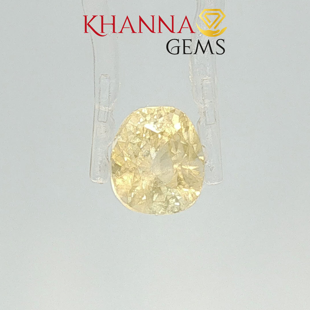 4.65/CT  Natural Yellow Sapphire with Govt Lab Certificate-110009