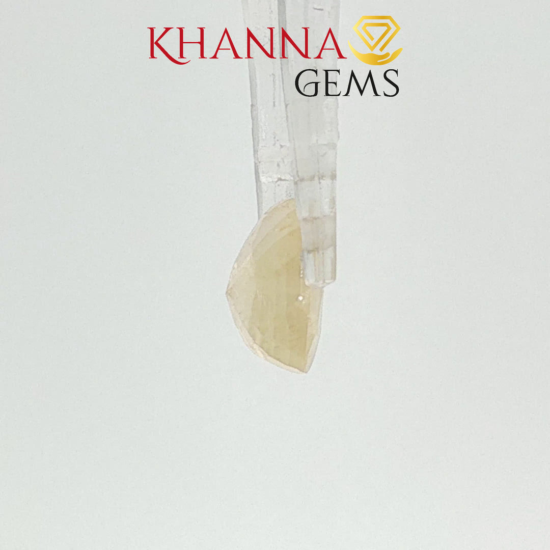 4.03/CT Natural Yellow Sapphire with Govt Lab Certificate-112432