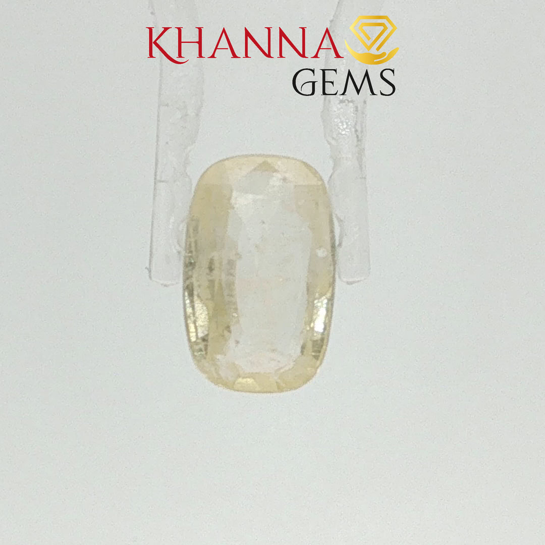 4.71/CT Natural Yellow Sapphire with Govt Lab Certificate-113301