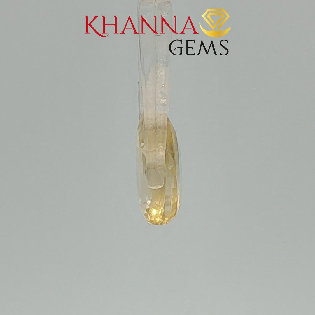 4.07/CT Natural Yellow Sapphire with Govt Lab Certificate-113302