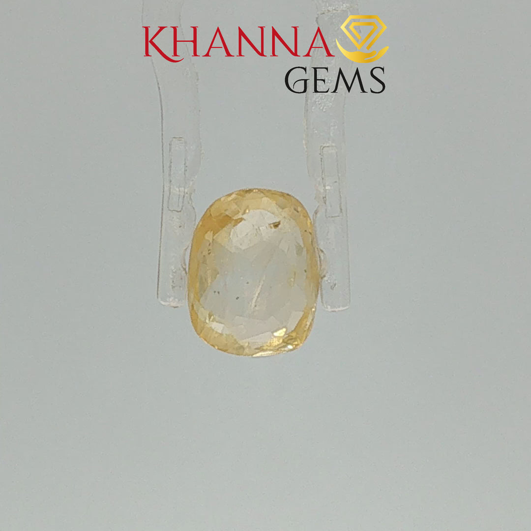 3.50/CT Natural Yellow Sapphire with Govt Lab Certificate-113394