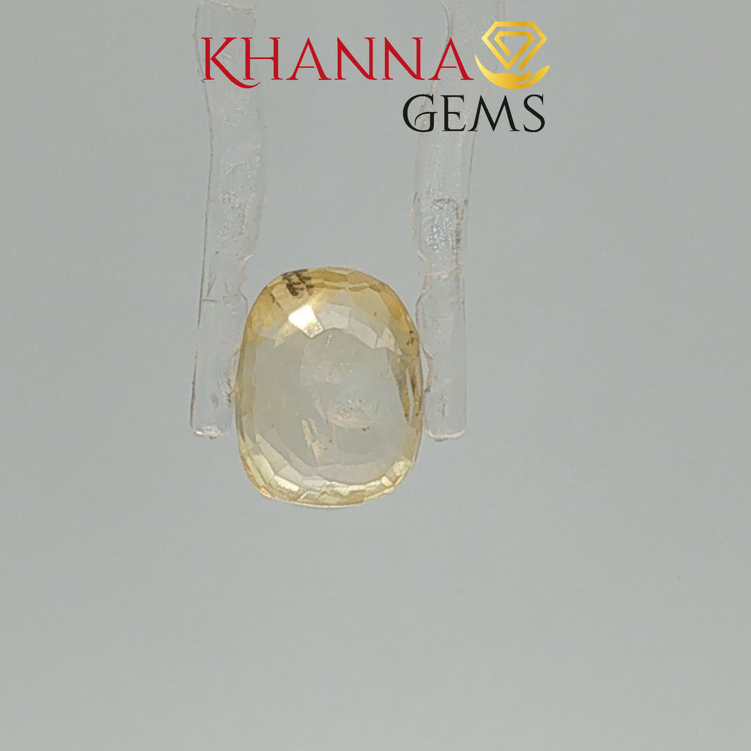 3.50/CT Natural Yellow Sapphire with Govt Lab Certificate-113394