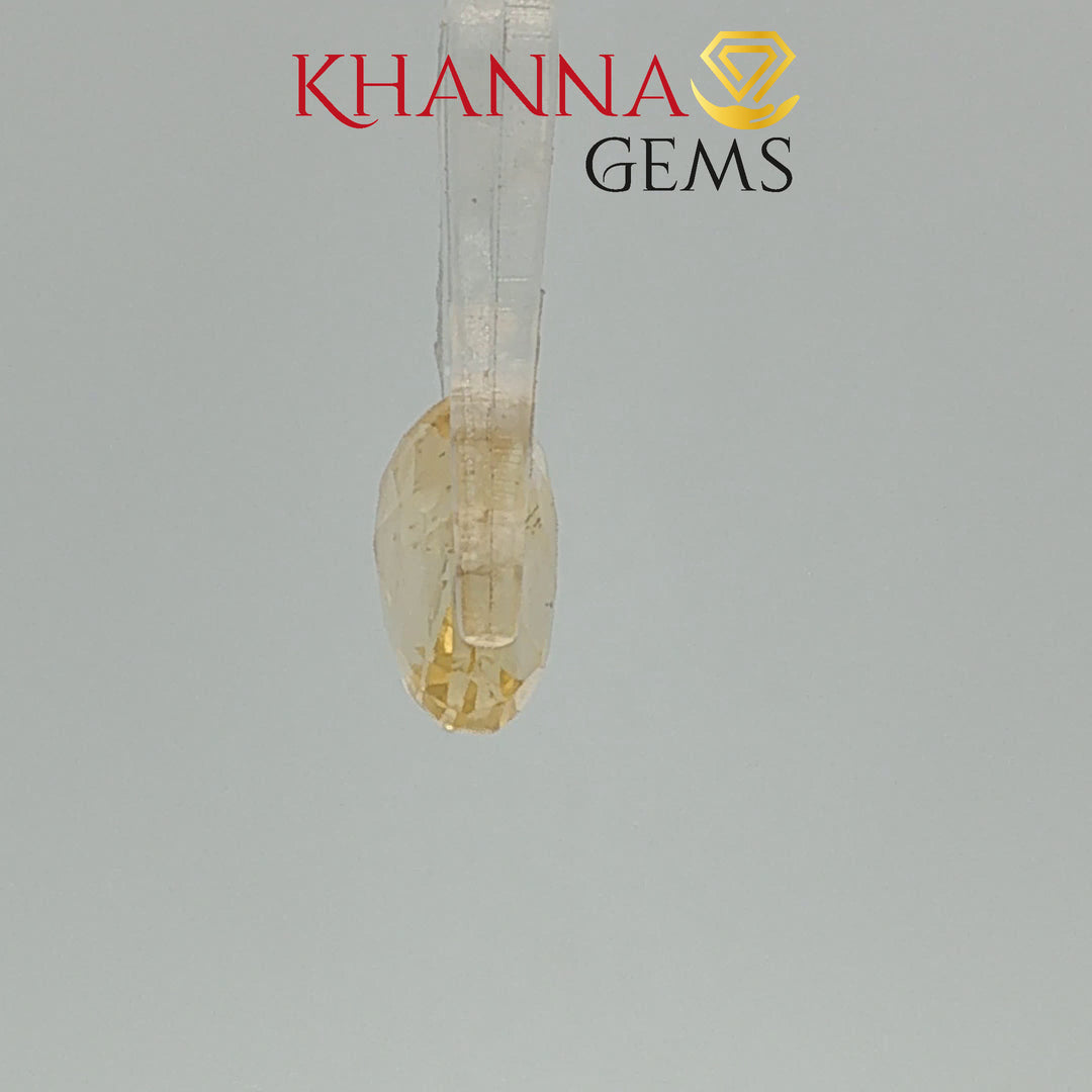 3.50/CT Natural Yellow Sapphire with Govt Lab Certificate-113394