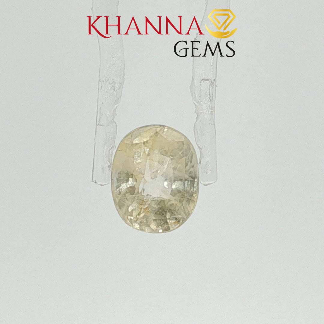 3.68/CT Natural Yellow Sapphire with Govt Lab Certificate-115805