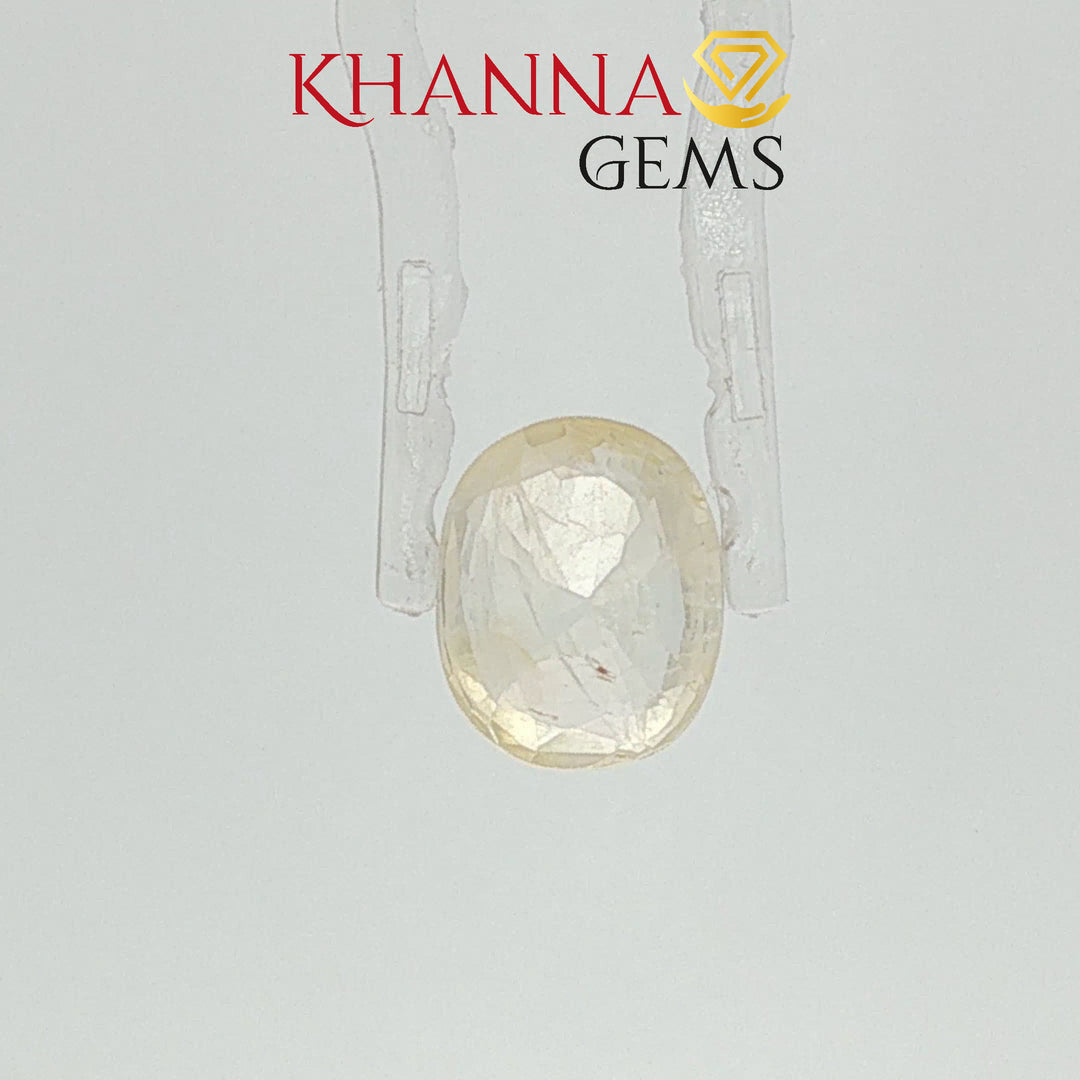 3.68/CT Natural Yellow Sapphire with Govt Lab Certificate-115805