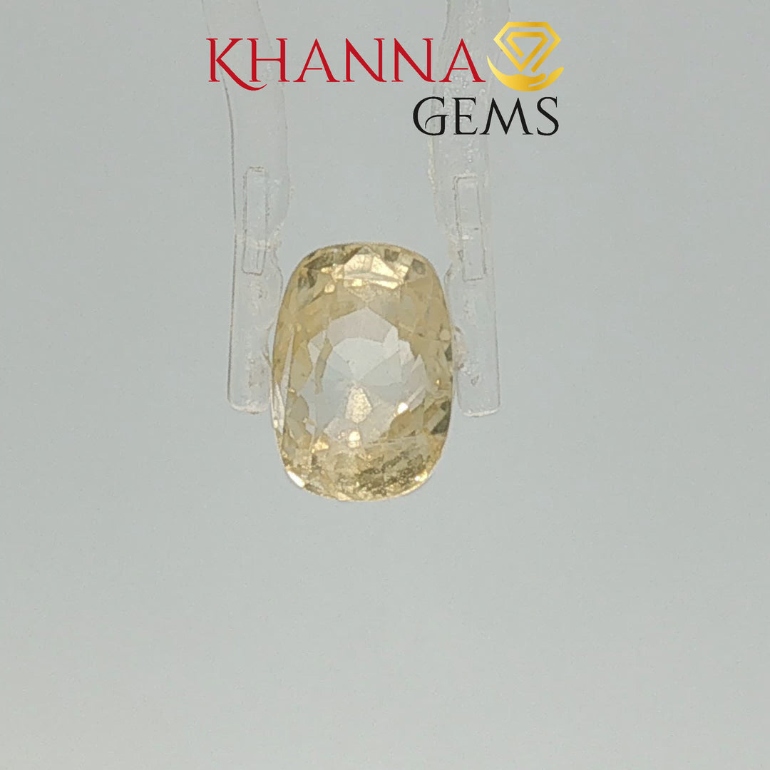 4.65/CT Natural Yellow Sapphire with Govt Lab Certificate-116190