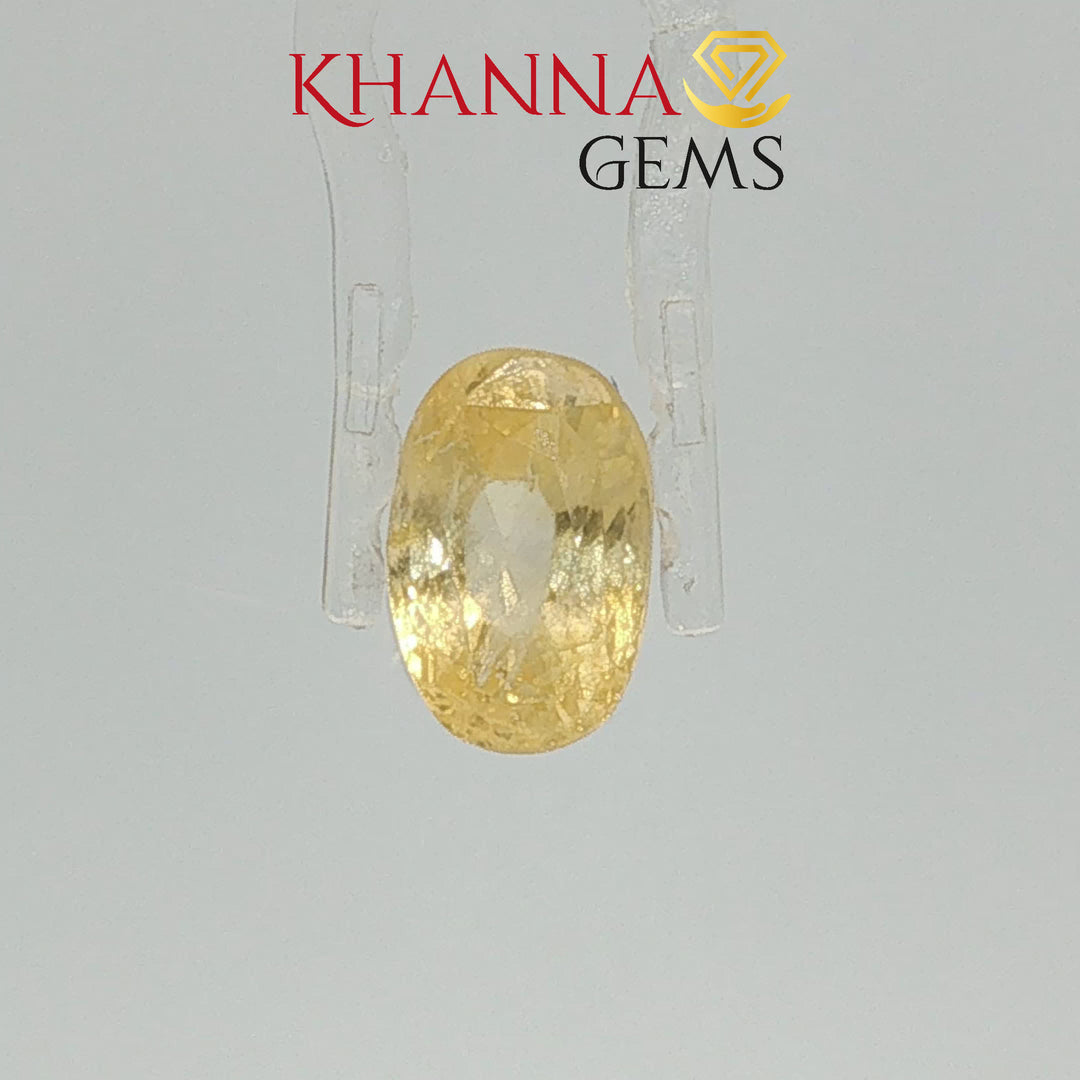 5.50/CT Natural Yellow Sapphire with Govt Lab Certificate-116192