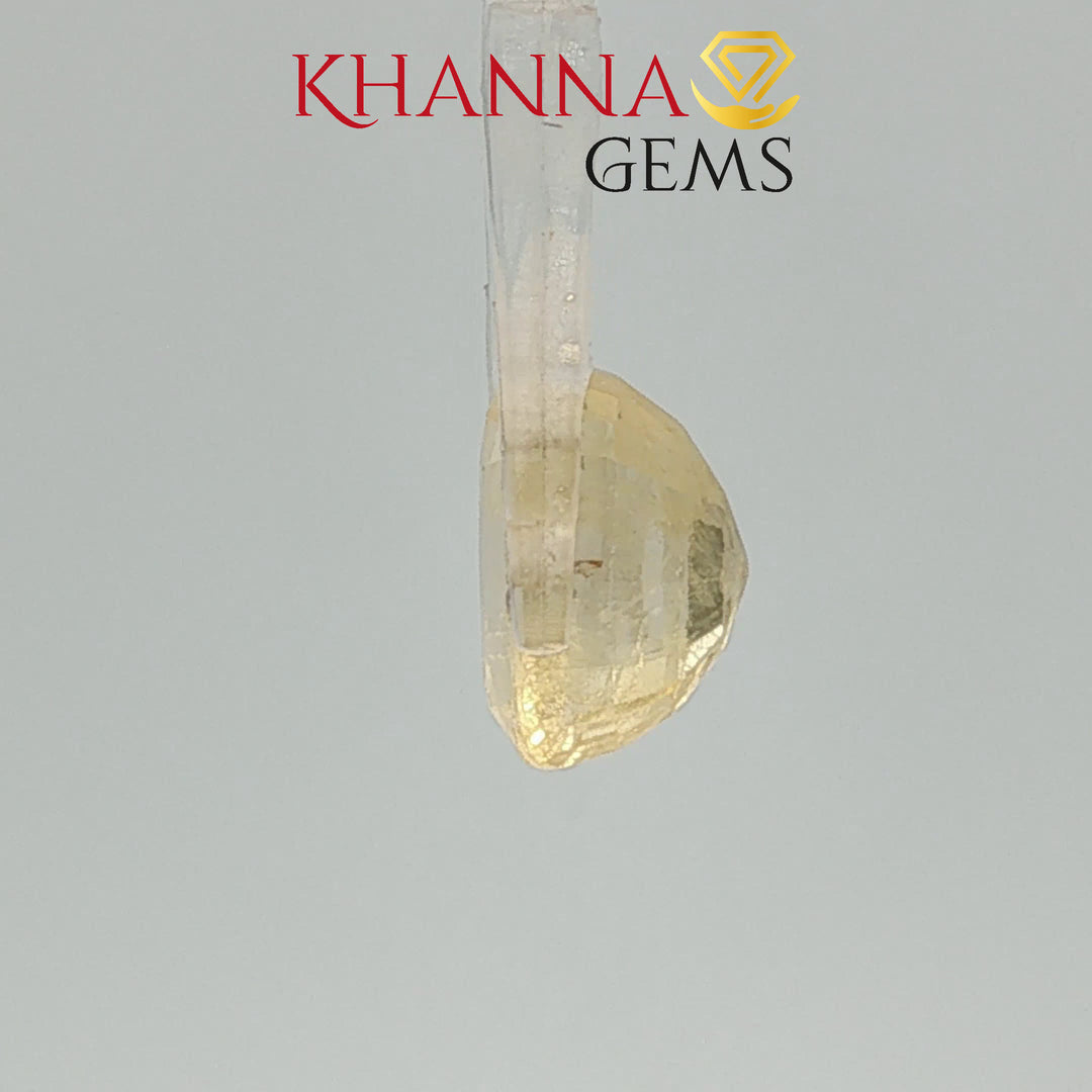 5.50/CT Natural Yellow Sapphire with Govt Lab Certificate-116192