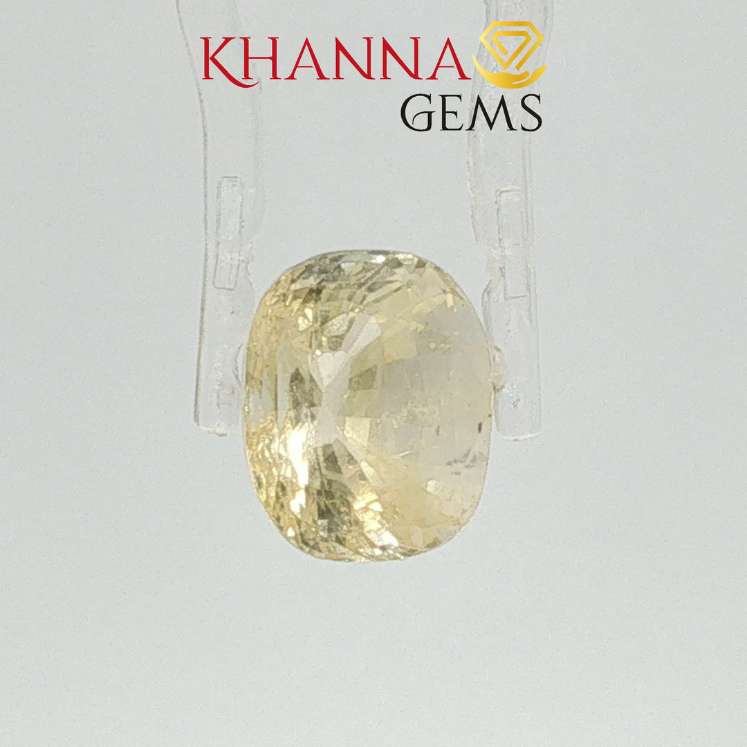 6.49/CT Natural Yellow Sapphire with Govt Lab Certificate-116293