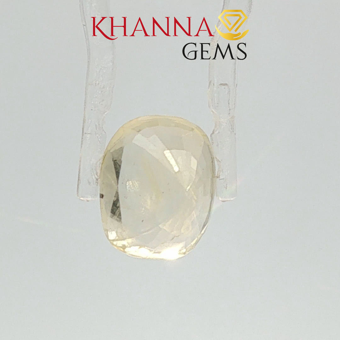 6.49/CT Natural Yellow Sapphire with Govt Lab Certificate-116293