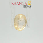Load image into Gallery viewer, 4.51/CT Natural Yellow Sapphire Stone with Govt Lab Certificate-117239