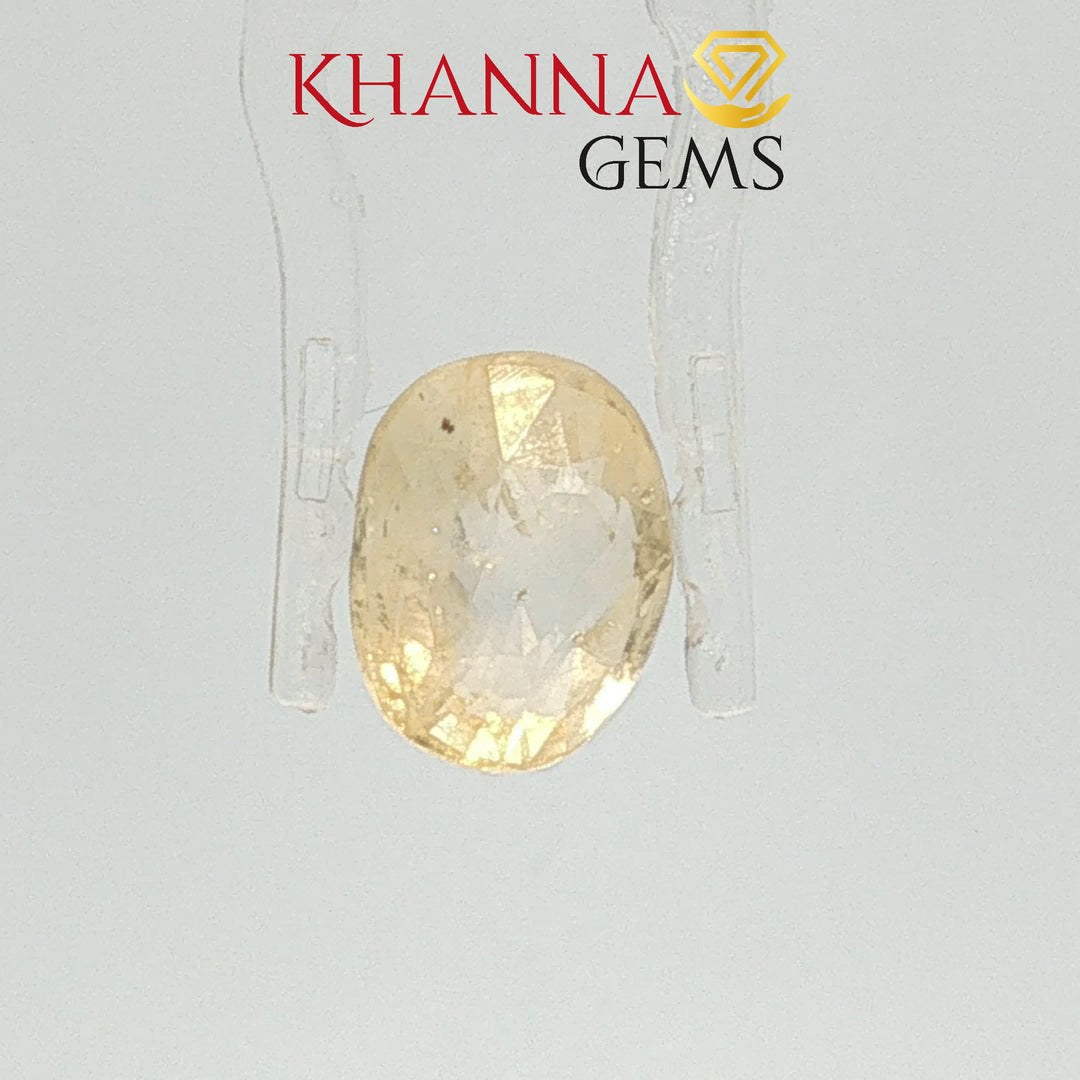 4.51/CT Natural Yellow Sapphire Stone with Govt Lab Certificate-117239