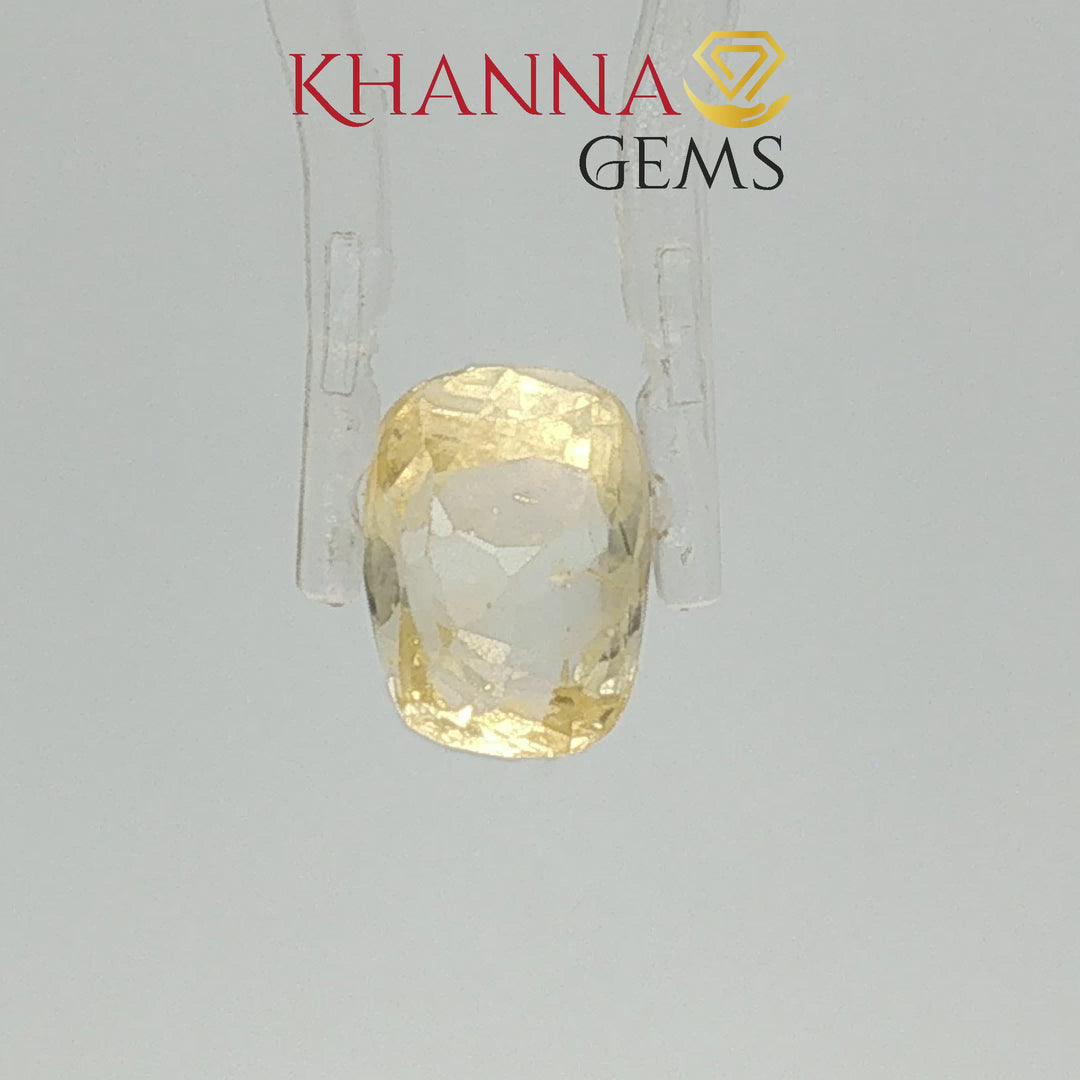 3.66/CT Natural Yellow Sapphire with Govt Lab Certificate-118257