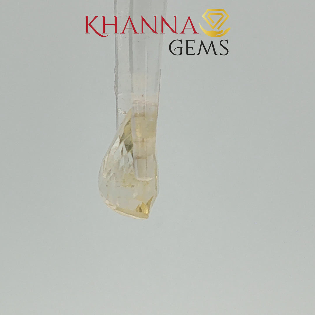 3.66/CT Natural Yellow Sapphire with Govt Lab Certificate-118257