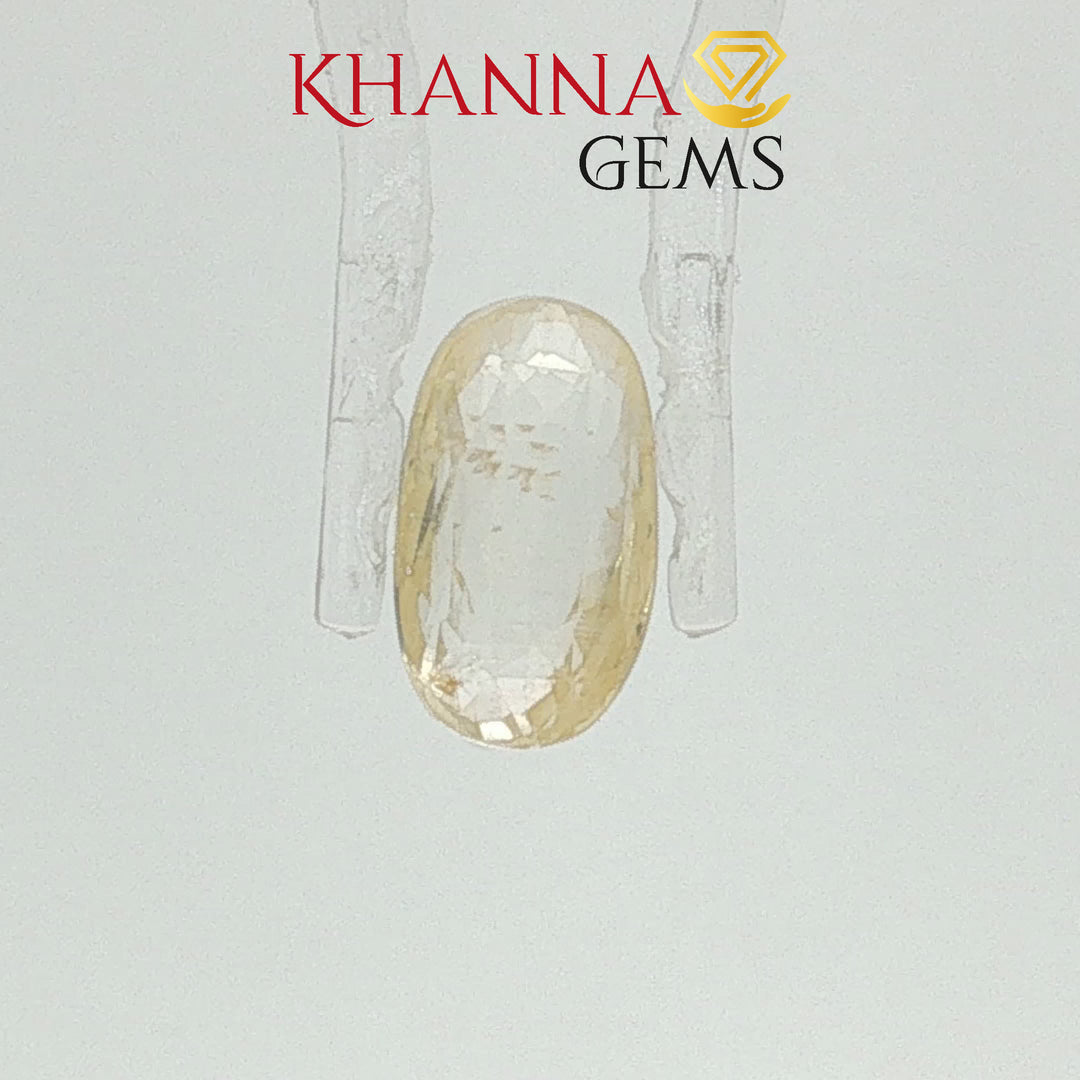 4.10/CT Natural Yellow Sapphire with Govt Lab Certificate-118644