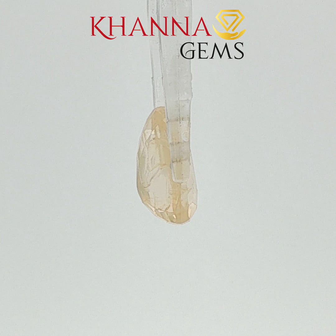 4.02/CT Natural Yellow Sapphire with Govt Lab Certificate-120388