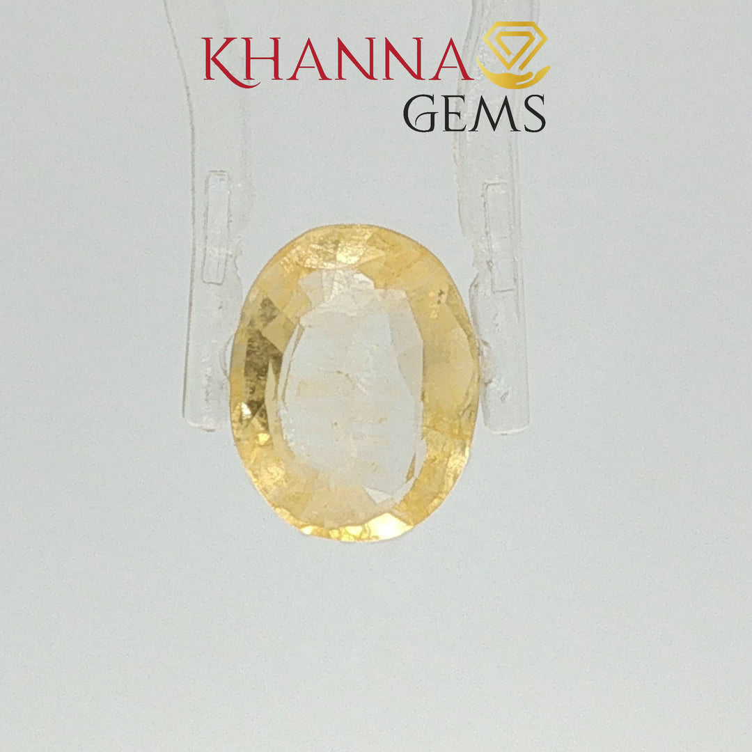 4.10/CT Natural yellow sapphire with Govt Lab Certificate-120537