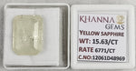 Load image into Gallery viewer, 15.63/CT Natural Yellow Sapphire With Govt Lab Certificate-12061D48969