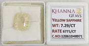 7.29/CT Natural Yellow Sapphire With Govt Lab Certificate-12061D48971