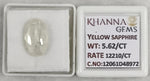 Load image into Gallery viewer, 5.62/CT Natural Yellow Sapphire With Govt Lab Certificate-12061D48972