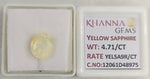 Load image into Gallery viewer, 4.71/CT Natural Yellow Sapphire With Govt Lab Certificate-12061D48975