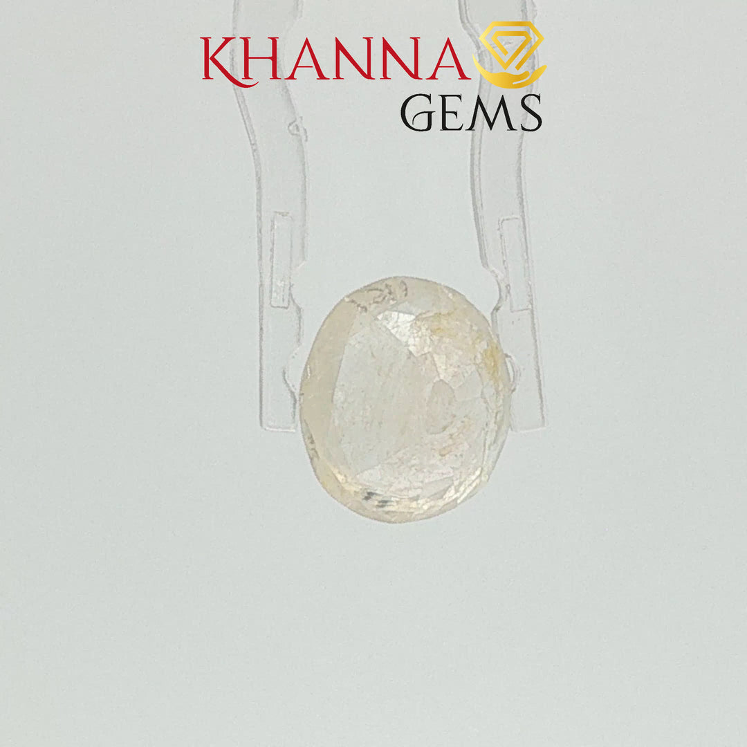 4.71/CT Natural Yellow Sapphire With Govt Lab Certificate-12061D48975